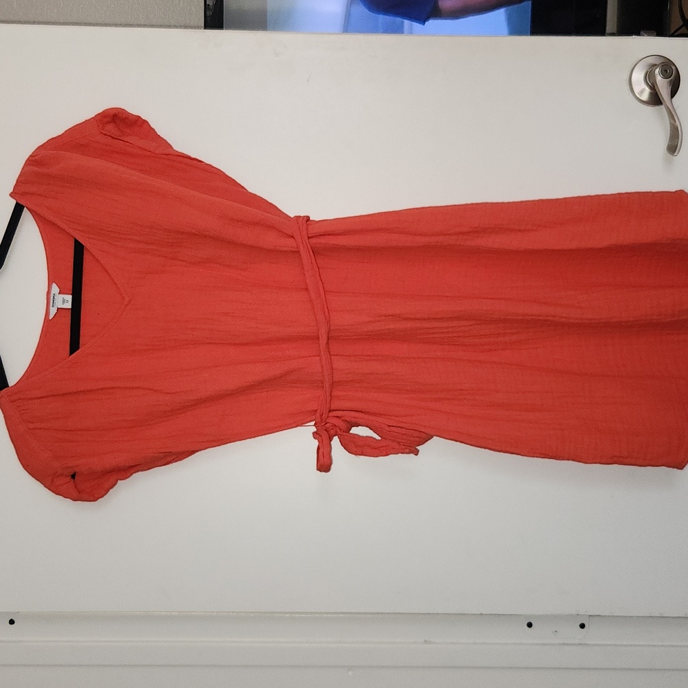 Red orange dress